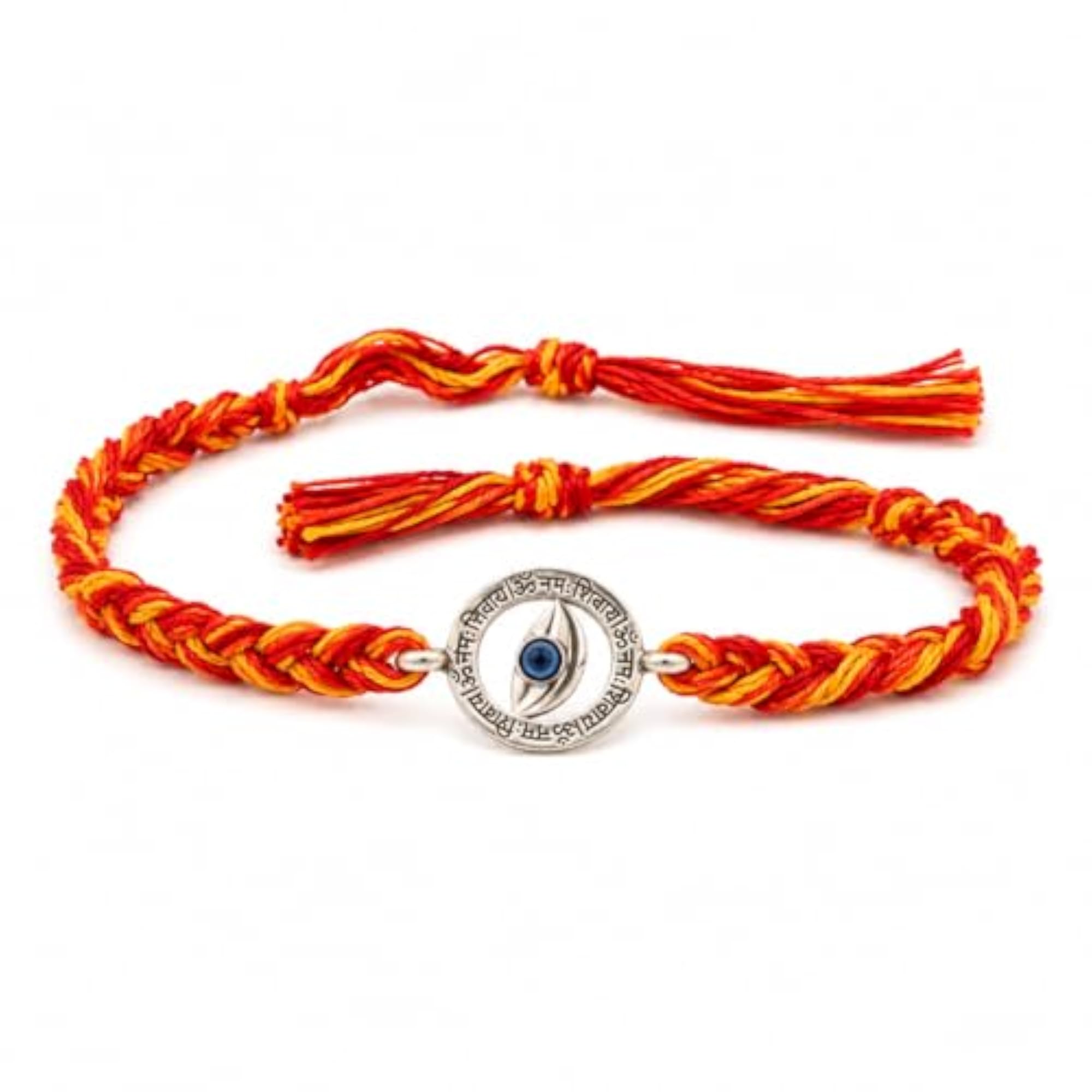 925 Solid Sterling Shiva Trinetra Evil Eye Rakhi